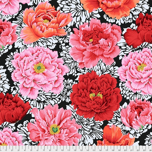 Patchwork Baumwolle - Kaffe Fassett - Stash - Brocade Peony - Crimson
